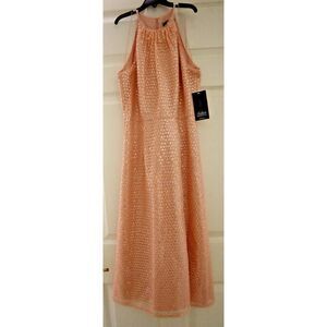 Aidan x Aidan Mattox MN1E207037 Women's Sz 2 Rose Quart Halter Midi Dress $265